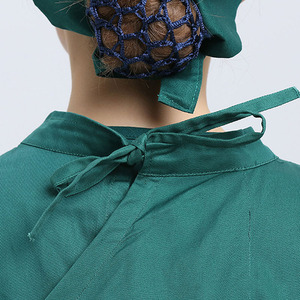 Ensembles de blouses médicales en tissu Dobby de coton couleur personnalisée, détection d'aiguilles, usage hospitalier unisexe, fourniture ODM - Product Image 4