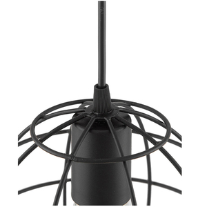 Lampe suspendue en cage de fer de qualité export, design moderne, ronde, en fil métallique noir, pour salon, intérieur, maison. - Product Image 5