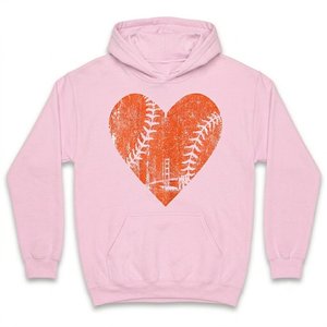 Nueva Sudadera con Capucha Rosa para Mujer con Logotipo Personalizado, Estampado de Corazón de Béisbol, Tejido de Algodón, Transpirable, para Otoño - Product Image 1