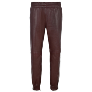 Pantalon de jogging en cuir véritable pour homme, noir, style motard, avec rayures, en cuir Napa véritable, pantalon de survêtement, fournisseur ODM/OEM - Product Image 6