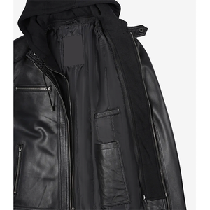 2026 OEM Top Demanding Customized Black Cowhide <b>Leather</b> <b>Jacket</b> For <b>Men's</b> 100%High Quality Low MOQ Winter Fashion Heated <b>Jackets</b> - Product Image 5
