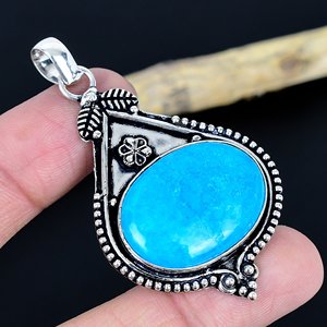 Colgante de Turquesa Hecho a Mano: Joyería de Plata de Ley 925 Hecha a Mano - Product Image 1