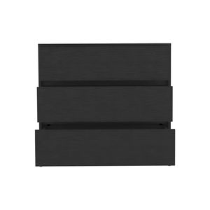 Cassettiera Nera Alta 79 cm con 3 Cassetti, Elegante Mobile Contenitore - Product Image 4