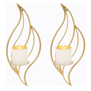Living Room Decor Metal <b>Candle</b> Stands <b>Wall</b> Mounted <b>Candle</b> <b>Holder</b> Superior Quality Luxuries Lighting Supplies <b>Candle</b> Votive Stand - Product Image 1