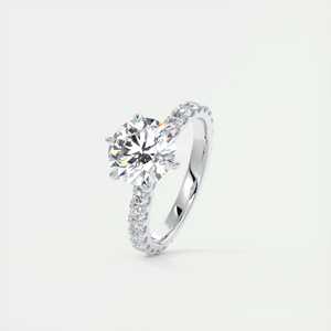 แหวนเพชรทรงกลม 2.60 กะรัต เพาะเลี้ยงในห้องปฏิบัติการ รุ่น Harper Eternity พร้อมวงแหวน Eternity ทองคำขาว 14K - Product Image 2
