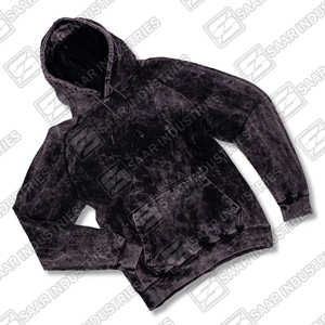 Sudadera con Capucha Negra Vintage para Hombre, Estilo Lavado Ácido, Moda Urbana, Suave y Cómoda - Product Image 3