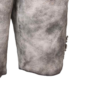 Oktoberfest German High Quality Bavarian Leather Shorts Knee Length Brown Long Lederhosen Solid Pattern <b>Mesh</b> Cargo Style Shorts - Product Image 4