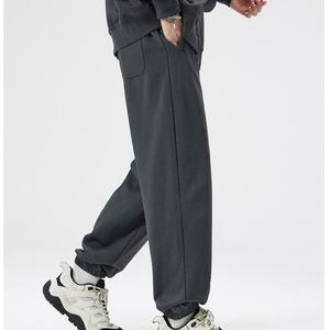 Pantalon de survêtement marron pour homme, taille élastique, poches latérales, respirant, en coton tricoté, idéal pour l'automne - Product Image 5