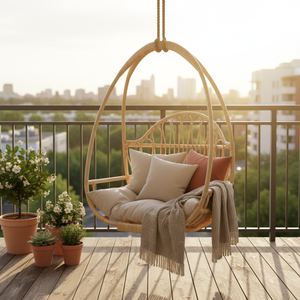 Hanging <b>Egg</b> Swing <b>Chair</b> Rattan Wicker Cushion Outdoor Bedroom Patio Garden Balcony Furniture Durable Eco-Friendly Modern Design - Product Image 4