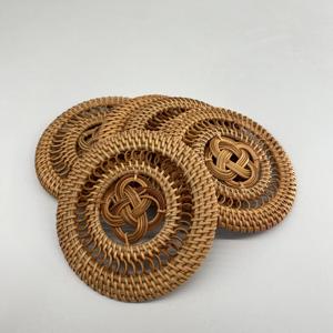 แผ่นรองจานหวายแบบสานธรรมชาติเป็นมิตรกับสิ่งแวดล้อมงานแฮนด์เมดเวียดนามดีไซน์ใหม่คุณภาพสูงดีไซน์เก๋ดีไซน์ไม่เหมือนใคร - Product Image 4