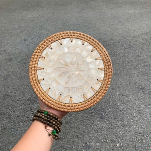 Eco Friendly <b>Wicker</b> Handmade Mosaic Decorative Bag Vinagreen Mother's Day Christmas Wall Hanging Home Decor 100% Free Tax - Product Image 5