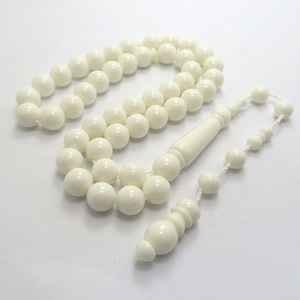 Perles de prière Tesbih rondes en os pur de 10 mm, 45 perles, chapelet de prière Tasbeeh Masbaha Subha Rosary - Product Image 5