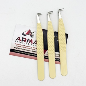 Pince à cils à pointe en fibre de 90 degrés, testée à la main, durable, avec logo personnalisé, pour extensions de cils, pointe fine - Product Image 1