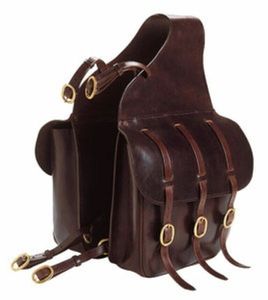Sacoche en cuir pour selle de cheval western et moto, artisanale, sculptée à la main, 100% cuir de buffle, design traditionnel - Product Image 1