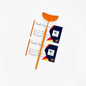 Miroirs à cils professionnels en acier inoxydable orange, écologiques, multifonctionnels, avec poignée confortable, outil de beauté pour cils - Product Image 4