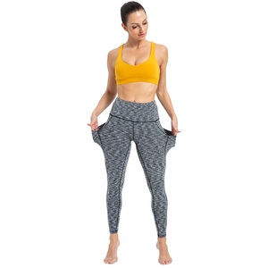 Ensemble de yoga réversible grande taille pour femme, haute qualité, dentelle respirante, taille élastique personnalisée, extensible dans les 4 sens, fabriqué au Pakistan, prix bas - Product Image 2