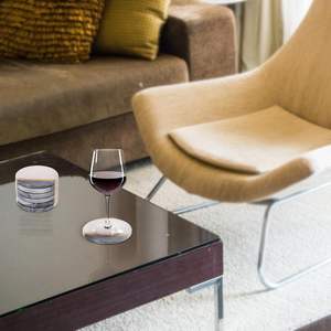 Posavasos Redondos de Mármol Hechos a Mano para el Hogar, para Vasos de Vino, Tazas y Cerveza, Absorbentes, Duraderos y Elegantes - Product Image 2