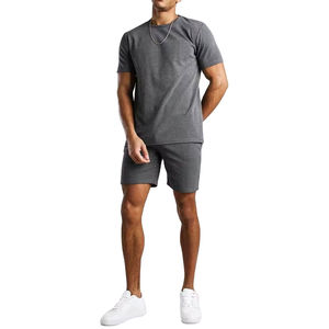 Conjunto de Verano para Hombre, Camiseta de Manga Corta y Pantalones Cortos, Transpirable, de Alta Calidad, Tallas Grandes, Estilo Casual, para Deporte - Product Image 2