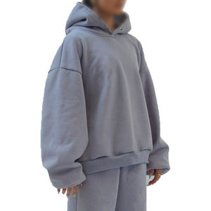 Custom Women's <b>Tracksuits</b> Heavy Weight 500 GSM 350 GSM <b>Polyester</b>/Cotton Fleece Embroidered Oversized Hoodie Shorts - Product Image 5