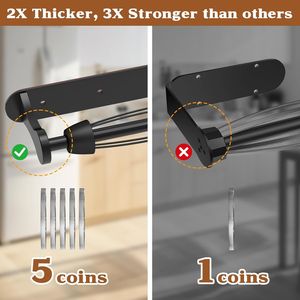 Portarotolo Magnetico a Una Mano con Meccanismo a Cricchetto Nero, Montaggio a Parete, Adesivo Facile da Staccare per Uso su Frigorifero - Product Image 6