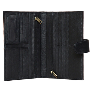 Unisex Short Genuine Leather <b>Wallet</b> With Cowhide Panel And Hasp Closure Minimalist Daily Use Design - Product Image 3