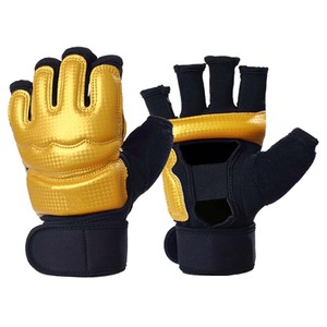 Gants de Taekwondo à demi-doigts pour adultes et enfants, équipement de protection sportive avec protections pour les mains et les pieds, service OEM - Product Image 6