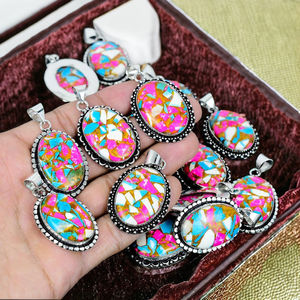 Collares con colgante fino de Plata de Ley 925, piedras preciosas de caramelo de cobre Rosa Natural, joyería de mujer de varios estilos, regalo de cumpleaños - Product Image 4