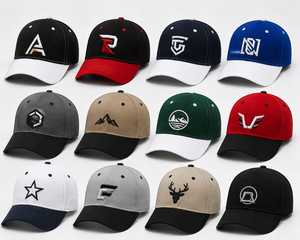 Gorra de béisbol negra y blanca de 6 paneles con logotipo de la letra A bordado, gorra ajustada para adultos, uso casual. - Product Image 3