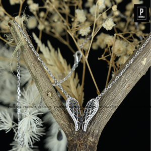 <b>Angel</b> Wing Pendant Necklace 925 Sterling Silver Diamond Look Pendant Women Elegant Jewelry Wholesale - Product Image 5