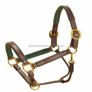 Productos ecuestres de carreras de caballos más vendidos, acolchado doble de alta resistencia y costuras, cabestro de caballo de cuero marrón Habana, todos los tamaños - Product Image 5