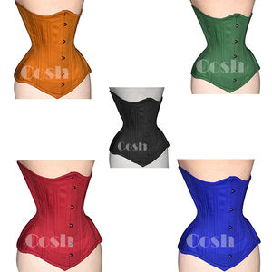 Black Cotton <b>Underbust</b> 24 Double Steel Boned Specially Waist Training <b>Corset</b> - Product Image 6