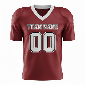 Camiseta de Práctica de Fútbol Americano Personalizada para Adultos, Manga Corta, Transpirable, Opción de Talla Grande, Cuello en V, 100% Poliéster - Product Image 2