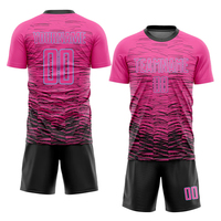 Conjunto de Uniforme de Fútbol con Protección UV para Prácticas Escolares/de Club, Conjuntos de Ropa de Entrenamiento con Nombre y Patrón del Jugador, Pantalones Cortos