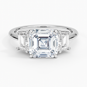 BOJ <b>Ring</b> 0119 Asscher Cut 925 Silver Luxe Embrace Prong Setting Solitaire <b>Diamond</b> <b>Ring</b> 2ct D Color VVS1 Moissanite GRA Certified - Product Image 1