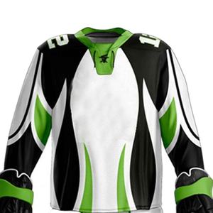 ชุดยูนิฟอร์มฮอกกี้น้ำแข็งคุณภาพพรีเมียม ออกแบบตามสั่ง ผลิตจากโพลีเอสเตอร์ 100% ระบายอากาศได้ดี บริการ OEM พิมพ์ลายดิจิทัลสำหรับทีมตามสั่ง - Product Image 3