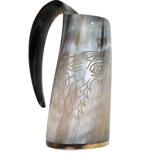 Authentic Viking Horn Mug - Traditional Mead Drinking Cup for Medieval Festivals & Renaissance Fairs (Eco-Friendly) - Product Image 4