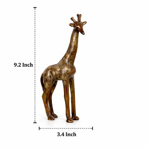 Estatua de Jirafa de Latón de 9 Pulgadas de Alto y 950 Gramos, Escultura de Animal Pulida, Color Personalizado, Marca Shubham para Decoración del Hogar - Product Image 2
