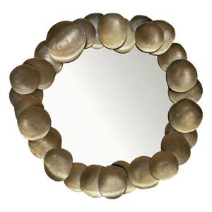 Miroir mural rond en métal doré style moderne, décoratif avec motif papillon, pour la décoration du salon ou de l'entrée, au prix le plus bas. - Product Image 4