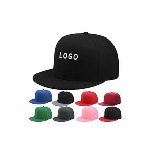 Casquette Snapback Unisexe 6 Panneaux Couleur Unie Logo Brodé sur le Panneau Avant Style Urbain Chapeau Décontracté Adulte en Toile de Coton – Produit Phare - Product Image 1