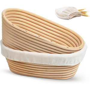 Natural Rattan <b>Bread</b> Proofing <b>Basket</b> Handmade Dough Rising <b>Basket</b> for Home Use Factory Wholesale - Product Image 1