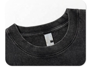 เสื้อยืดโอเวอร์ไซส์สไตล์วินเทจสำหรับทุกเพศ ผ้าคอตตอนถักเนื้อหนา 100% ซักย้อมสีแบบแอซิดวอช ไม่หดตัว แขนสั้น สตรีทแวร์ - Product Image 5