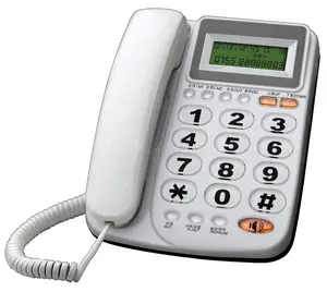 Téléphone portable fixe analogique avec sonnette, identification par empreinte digitale, haut-parleur multifonctionnel, bon marché
