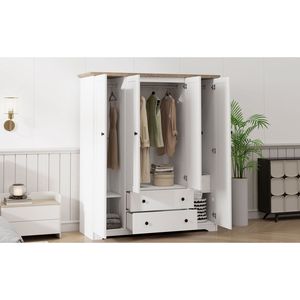 Armadio Bianco a 4 Ante con 2 Cassetti - Product Image 6