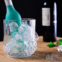 Nouveau seau à glace en acrylique, seau à champagne, refroidisseur de bouteilles de bière, garde les boissons au frais, seau à glace