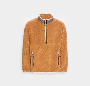 Custom Designed 300 Gsm Woven Sherpa Polar Fleece Eco-Friendly Jacket Women <b>Men</b> <b>Thermal</b> Contrast Colored Street Wear Bomber - Product Image 6