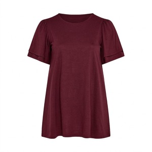 Fashionwear custom women <b>maroon</b> T Shirt Quick Dry Breathable Custom polyester summer t shirt high quality <b>top</b> loose fit - Product Image 1