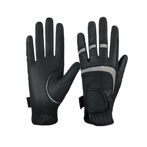 Gants d'équitation en cuir respirant pour homme, hiver, avec poignées, compatibles écran tactile et résistants aux chocs, antidérapants - Product Image 5