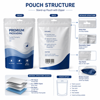 Op maat bedrukte aluminiumfolie chipsstandpouches, voedselveilige snackverpakking met ritssluiting