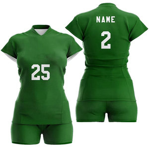 Shorts d'uniforme de volley-ball vert lime pour femmes, maillot sublimé en spandex, tenue d'entraînement régulière, séchage rapide, grandes tailles, écologique - Product Image 4