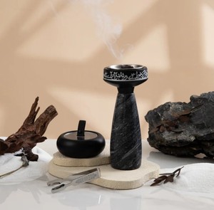 Luxury Black Resin <b>Bakhoor</b> Burner Mabkhara Arabic <b>Oud</b> Sandalwood Incense Burner Islamic Home Fragrance Decor New - Product Image 4